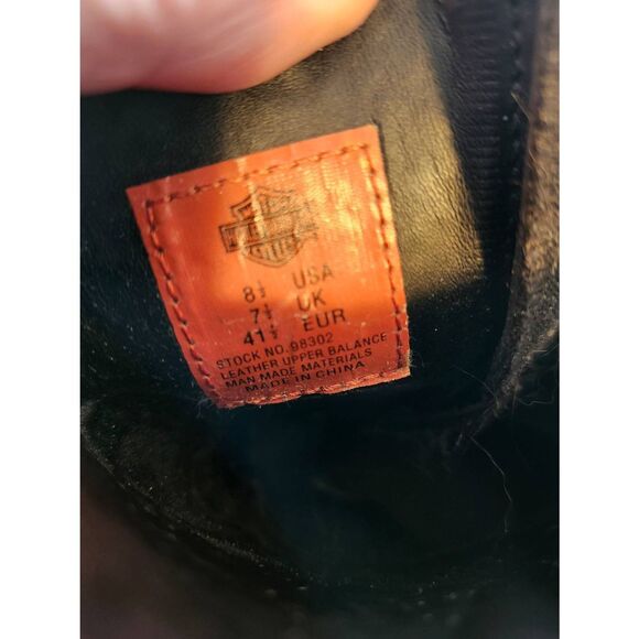 HARLEY DAVIDSON Men's Riding Leather Side Zip Boots Size 8.5 No. 98302 - Picture 6 of 7